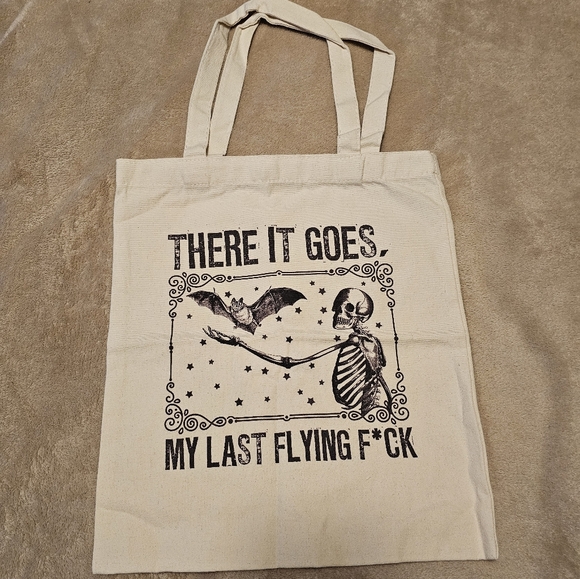 Funny Skeleton Canvas tote bag NEW - Picture 3 of 3